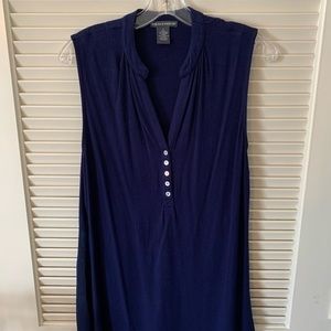 chelsea and theodore sleeveless dress womens large blue